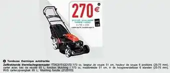 Cora Elem tondeuse thermique autotractée zelftrekkende thermischegrasmaaier ttac51t-cc173 aanbieding