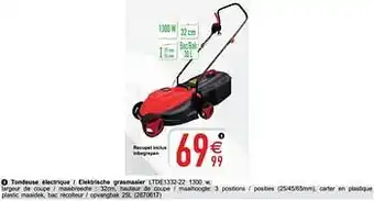 Cora Elem tondeuse électrique - elektrische grasmaaier ltde1332-22 aanbieding