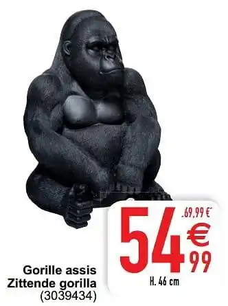 Gorille assis zittende gorilla