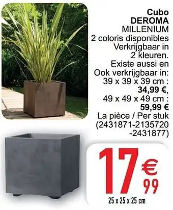 Cora Cubo deroma millenium aanbieding