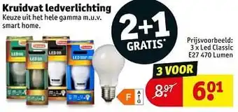 Kruidvat Led classic e27 470 lumen aanbieding