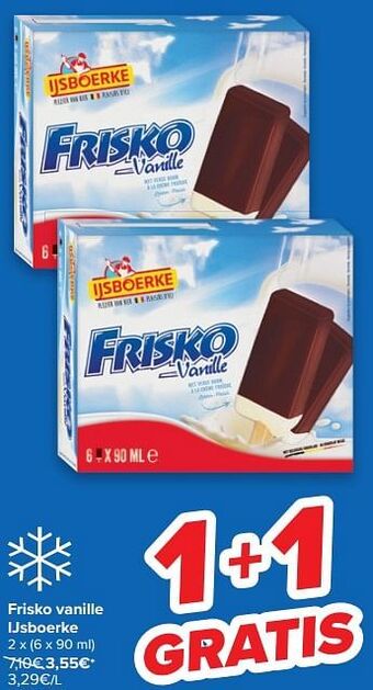 Carrefour Frisko vanille ijsboerke aanbieding