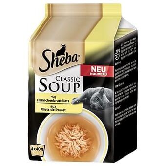 Zooplus 4x40g Soup Tonijn filets Sheba Kattenvoer aanbieding