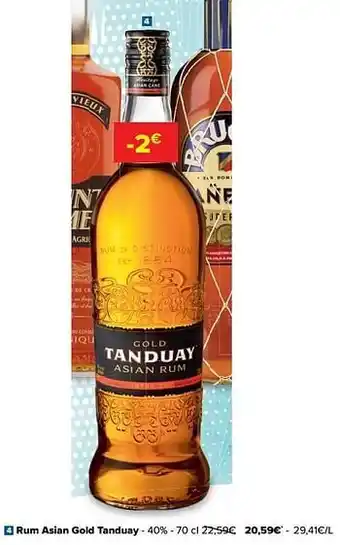 Carrefour Rum asian gold tanduay aanbieding
