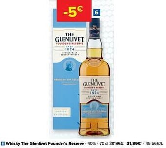 Carrefour Whisky the glenlivet founder`s reserve aanbieding