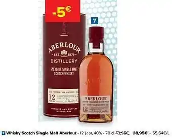 Carrefour Whisky scotch single malt aberlour aanbieding