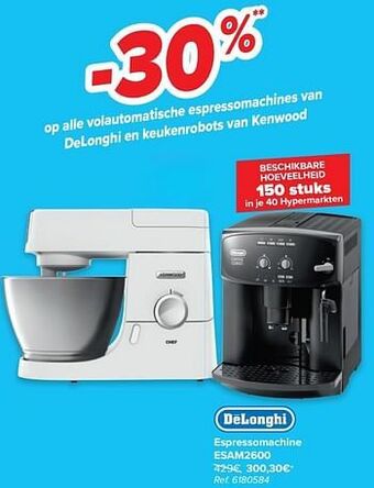 Carrefour Delonghi espressomachine esam2600 aanbieding