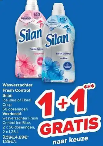 Carrefour Wasverzachter fresh control ice blue aanbieding
