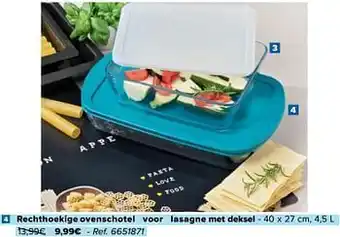 Carrefour Rechthoekige ovenschotel voor lasagne met deksel aanbieding