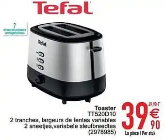 Cora Tefal toaster tt520d10 aanbieding