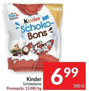 Intermarché Kinder schokobons aanbieding
