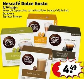 Kruidvat Nescafé dolce gusto aanbieding