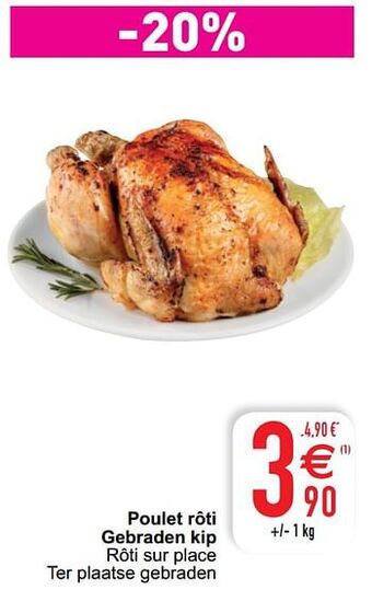 Cora Poulet rôti gebraden kip aanbieding