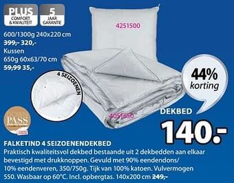 Jysk Falketind 4 seizoenendekbed aanbieding