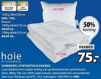 Downfeel synthetisch dekbed