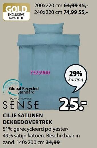 Cilje satijnen dekbedovertrek