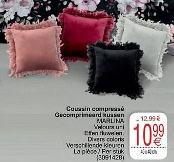 Cora Coussin compressé gecomprimeerd kussen marlina aanbieding
