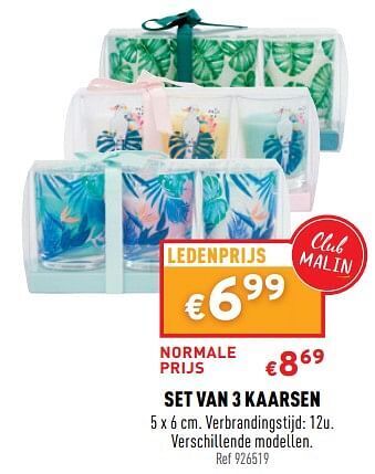 Trafic Set van 3 kaarsen aanbieding