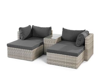 Hubo Garden Plus Messina loungeset grijs/antraciet aanbieding