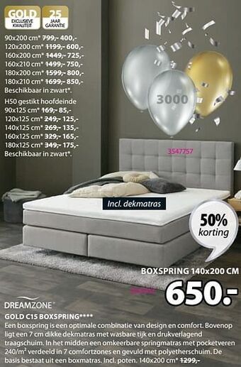 Gold c15 boxspring*