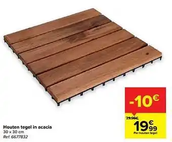 Houten tegel in acacia