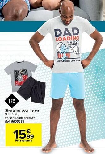 Carrefour Shortama voor heren aanbieding