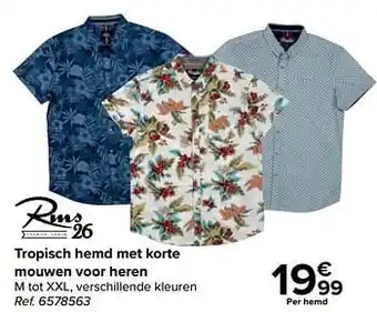 Carrefour Tropisch hemd met korte mouwen voor heren aanbieding