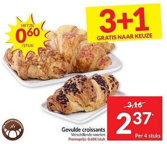 Intermarché Gevulde croissants aanbieding