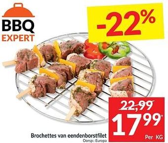 Intermarché Brochettes van eendenborstfilet aanbieding