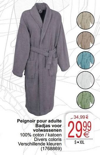 Cora Peignoir pour adulte badjas voor volwassenen aanbieding