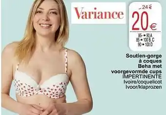 Cora Soutien-gorge à coques beha met voorgevormde cups impertinente aanbieding