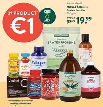 Holland & Barrett Holland + barrett erwten proteïne aanbieding