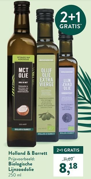 Holland & Barrett Biologische lijnzaadolie aanbieding