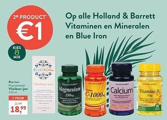 Holland & Barrett Vloeibaar ijzer aanbieding