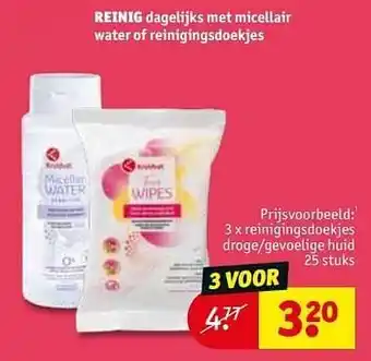 Kruidvat Reinigingsdoekjes droge-gevoelige huid aanbieding