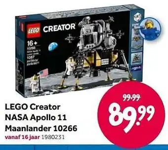 Intertoys Lego creator nasa apollo 11 maanlander 10266 aanbieding