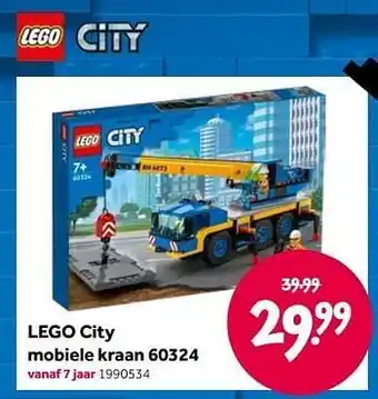 Intertoys Lego city mobiele kraan 60324 aanbieding