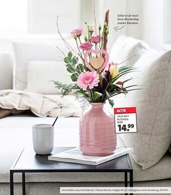 Intratuin Vaas met bloemen aanbieding