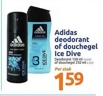 Action Adidas Deodorant Of Douchegel Ice Dive aanbieding