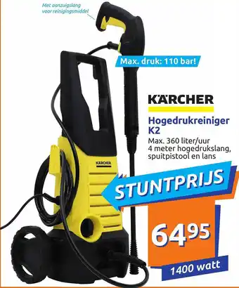 Action Hogedrukreiniger K2 Kärcher aanbieding