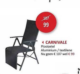 Carnivale Plooizetel Aluminium - Textilene