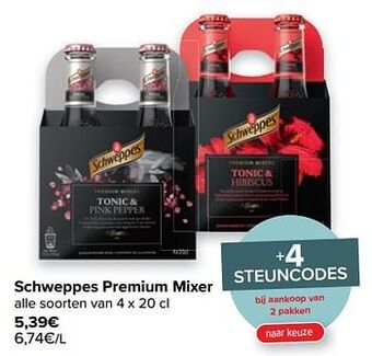 Carrefour Schweppes premium mixer aanbieding