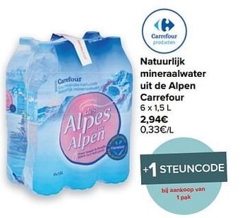 Carrefour Natuurlijk mineraalwater uit de alpen carrefour aanbieding