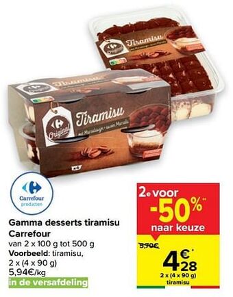 Carrefour Tiramisu aanbieding