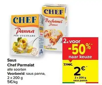 Carrefour Saus panna aanbieding