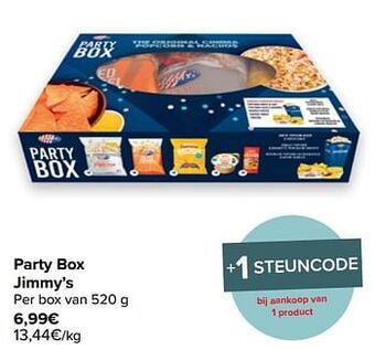 Carrefour Party box jimmy`s aanbieding