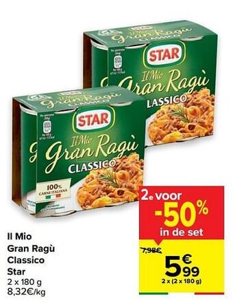 Carrefour Il mio gran ragù classico star aanbieding