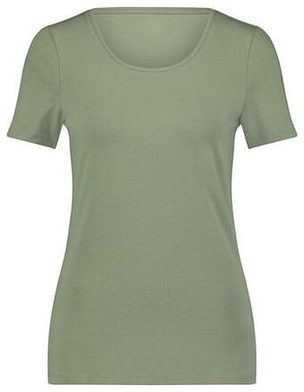 HEMA HEMA Dames Basic T-shirt Lichtgroen (lichtgroen) aanbieding