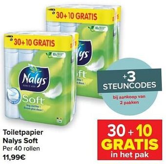Carrefour Toiletpapier nalys soft aanbieding