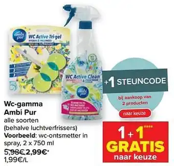 Carrefour Ambi pur wc-ontsmetter in spray aanbieding